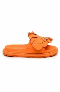 FARM RIO Accessories Orange Monstera Anatomic Slide Sandal