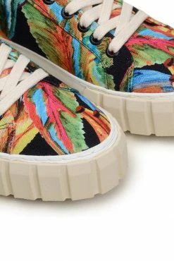 FARM RIO New In BLACK BANANA FLATFORM SNEAKER