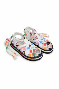 FARM RIO OFF WHITE SUNSET ANATOMIC SANDAL WITH BACK TIE
