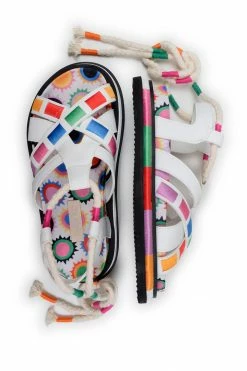 FARM RIO OFF WHITE SUNSET ANATOMIC SANDAL WITH BACK TIE
