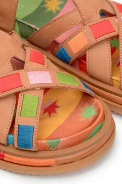 FARM RIO New In CARAMEL SUNSET ANATOMIC SANDAL WITH BACK TIE