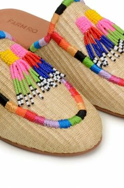 FARM RIO Most Loved Natural Raffia Mule