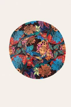 FARM RIO Black Cool Leopards Hat