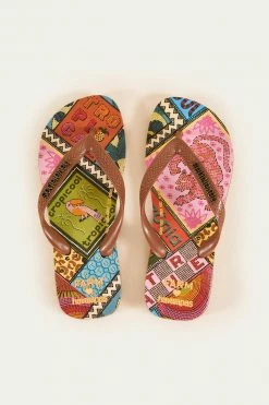 FARM RIO DOTTED PATCH SCARF HAVAIANAS SANDALS