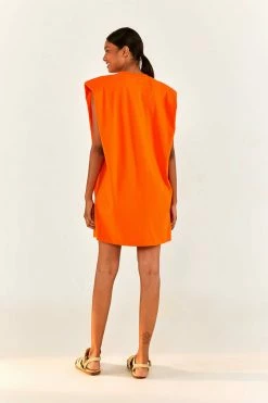 FARM RIO Orange Going Bananas T-Shirt Dress