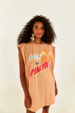 FARM RIO Brown Rio Ipanema T-Shirt Dress New In