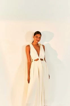 FARM RIO New In White Cut Out Midi Dress