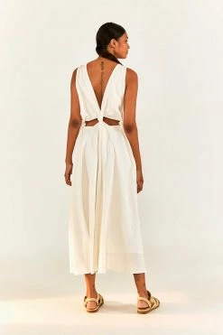 FARM RIO New In White Cut Out Midi Dress