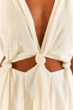 FARM RIO New In White Cut Out Midi Dress