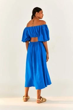 FARM RIO New In Blue Knot Midi Dress