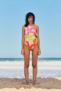 FARM RIO Neon Garden One Piece Swimsuit