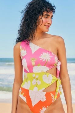 FARM RIO Neon Garden One Piece Swimsuit