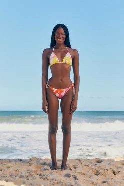 FARM RIO Neon Garden Triangle Bikini Top