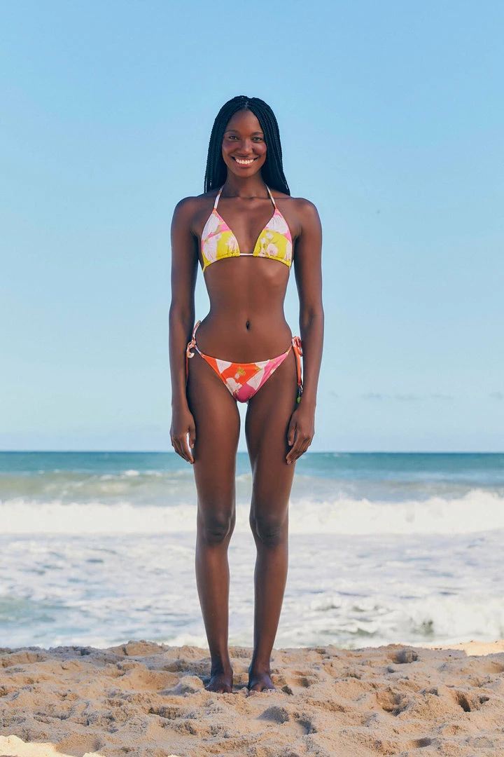 FARM RIO Neon Garden Triangle Bikini Top