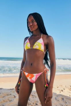 FARM RIO Neon Garden Triangle Bikini Bottom