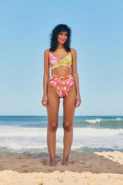 FARM RIO New In Neon Garden Bikini Top