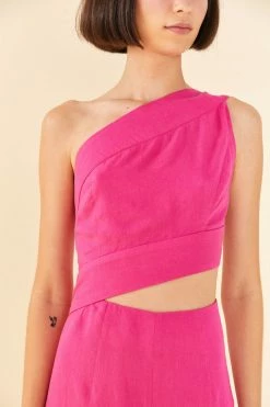FARM RIO New In Pink One Shoulder Jumpsuit
