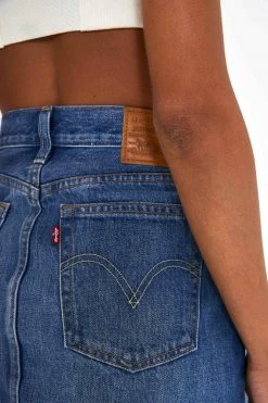 FARM RIO LEVI'S DECONSTRUCTED MINISKIRT