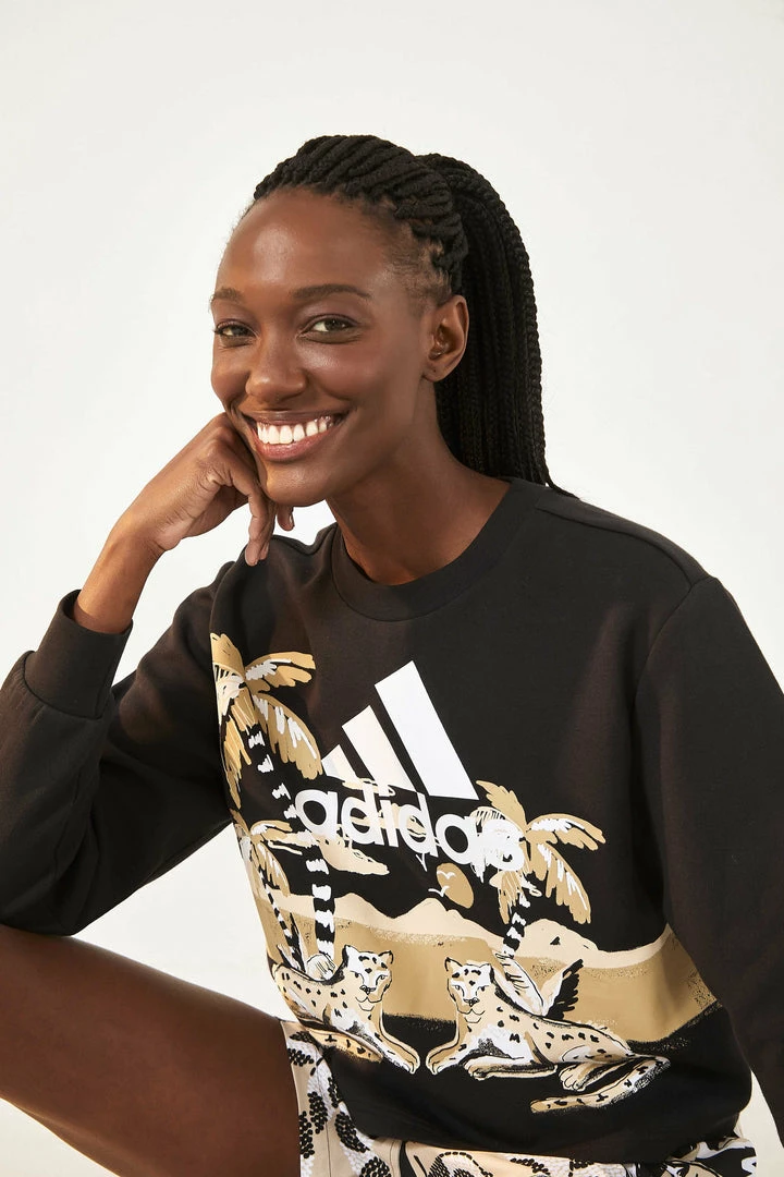 FARM RIO ADIDAS FARM TOTALLY NEW RIO SWEATER BLACK