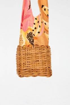 FARM RIO MIXED PRINTS STRAW MINI BAGAG Accessories