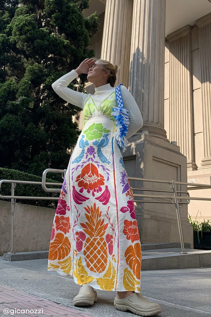 FARM RIO Most Loved Tropical Graphic Placed Maxi Dress